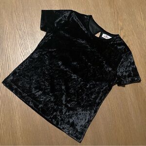 Hollister Black Crushed Velvet Short-Sleeve Tee